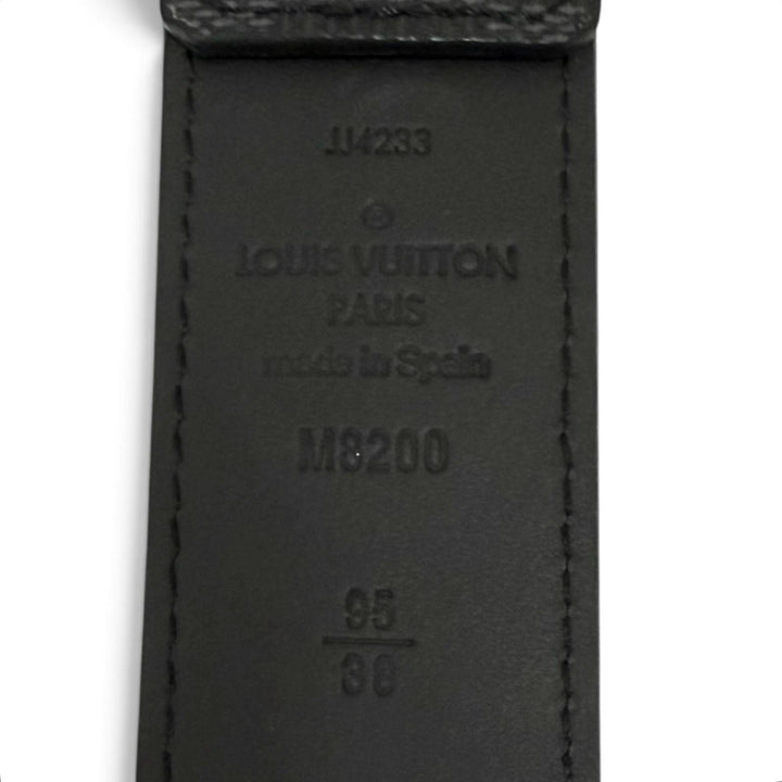 Excellent LOUIS VUITTON Belt Pont Neuf 35MM Damier Grafitte black