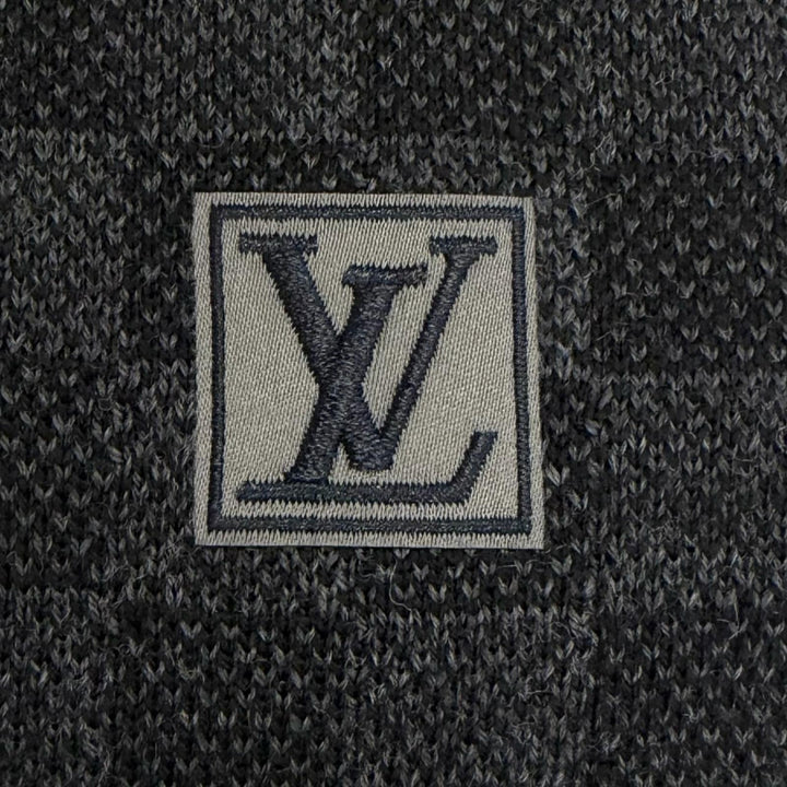 Great LOUIS VUITTON Scarf Echarpe Petit Damier black wool