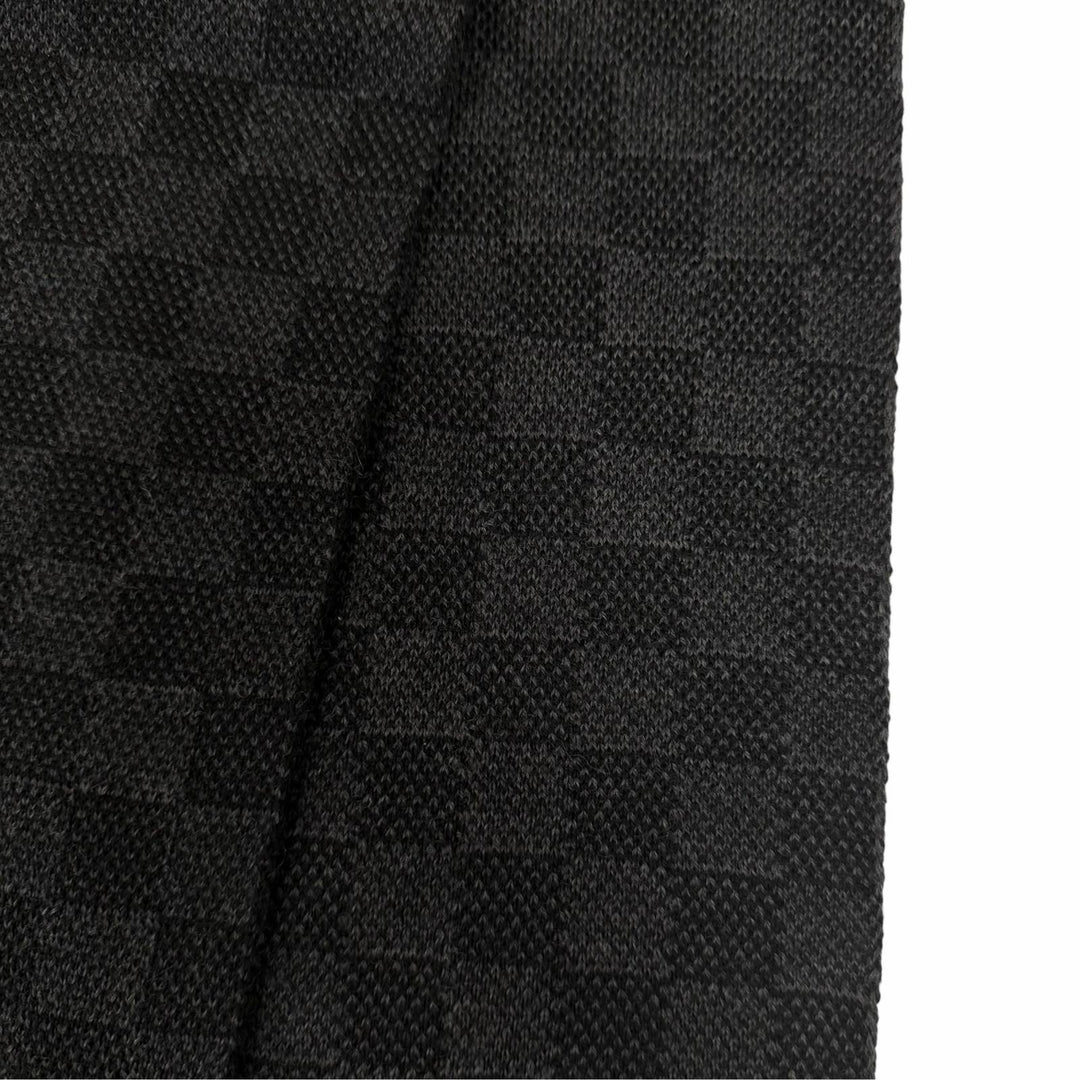 Great LOUIS VUITTON Scarf Echarpe Petit Damier black wool