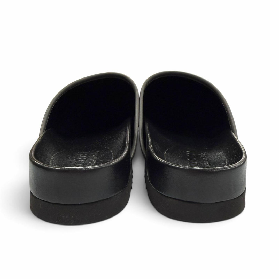 Pristine GUCCI Sandals Horsebit gray GG Supreme Canvas mens 738964