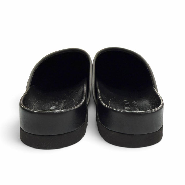 Pristine GUCCI Sandals Horsebit gray GG Supreme Canvas mens 738964