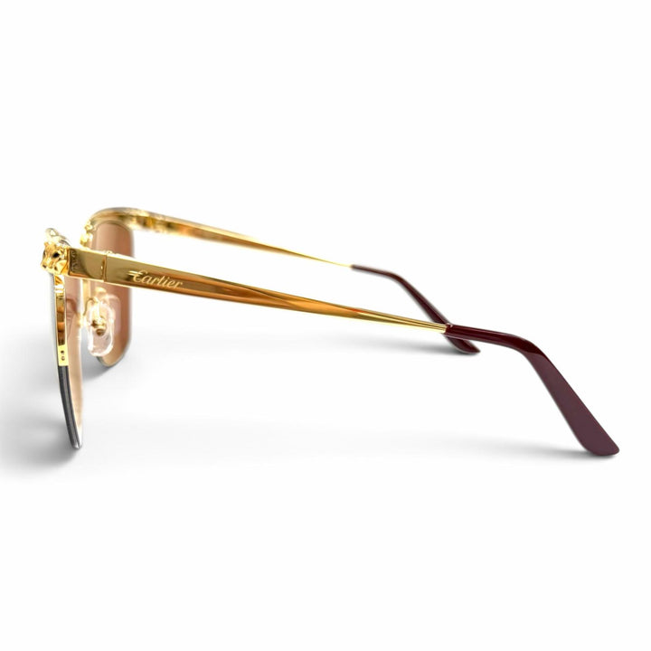 Pristine Cartier sunglasses PANTHERE de Cartier Cat's Eye gold Women CT0124S