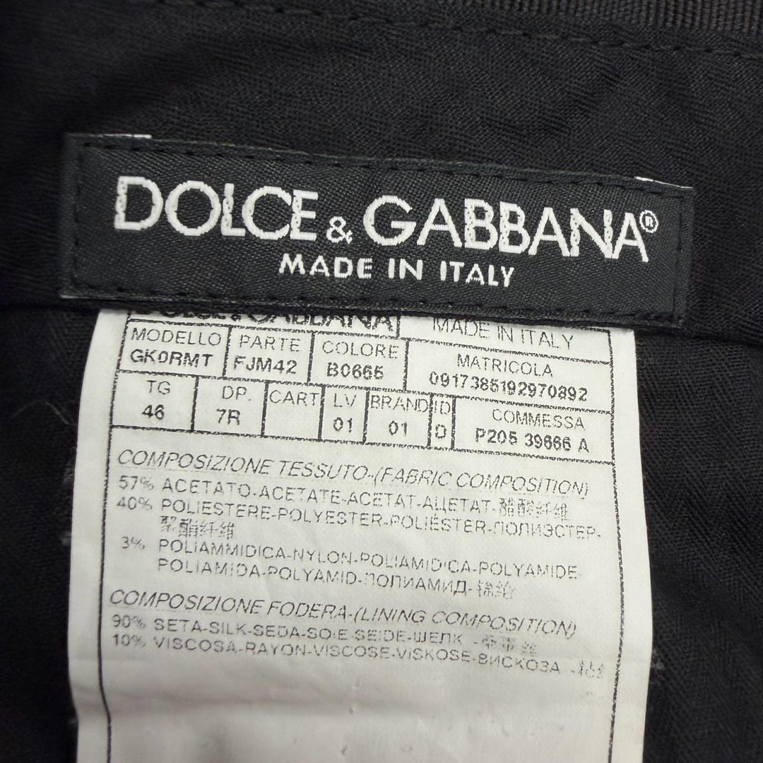 Great DOLCE&GABBANA suit MARTINI Leaf Embroidery Single Navy