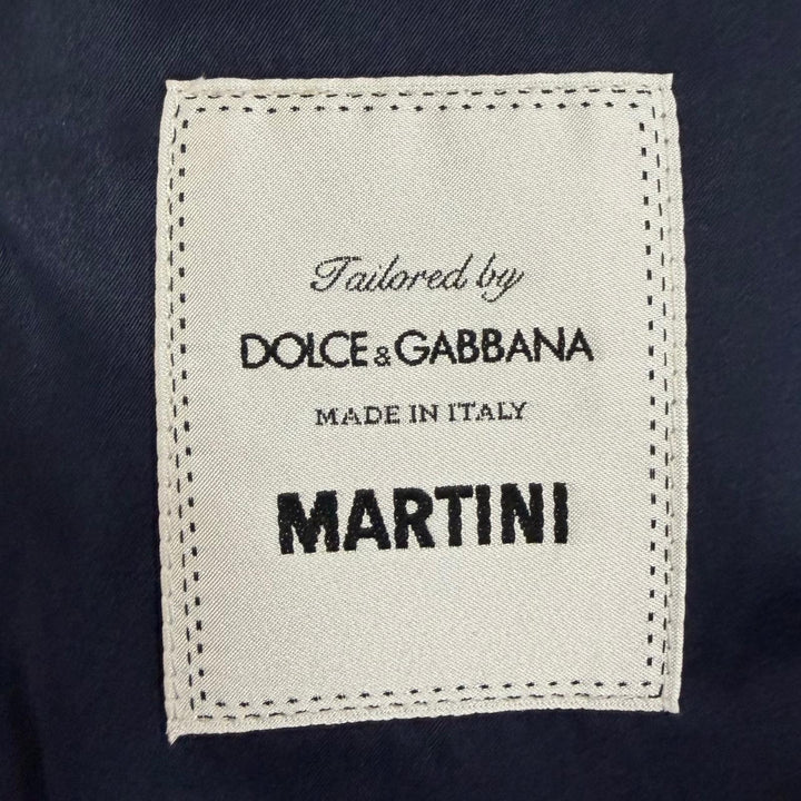 Great DOLCE&GABBANA suit MARTINI Leaf Embroidery Single Navy
