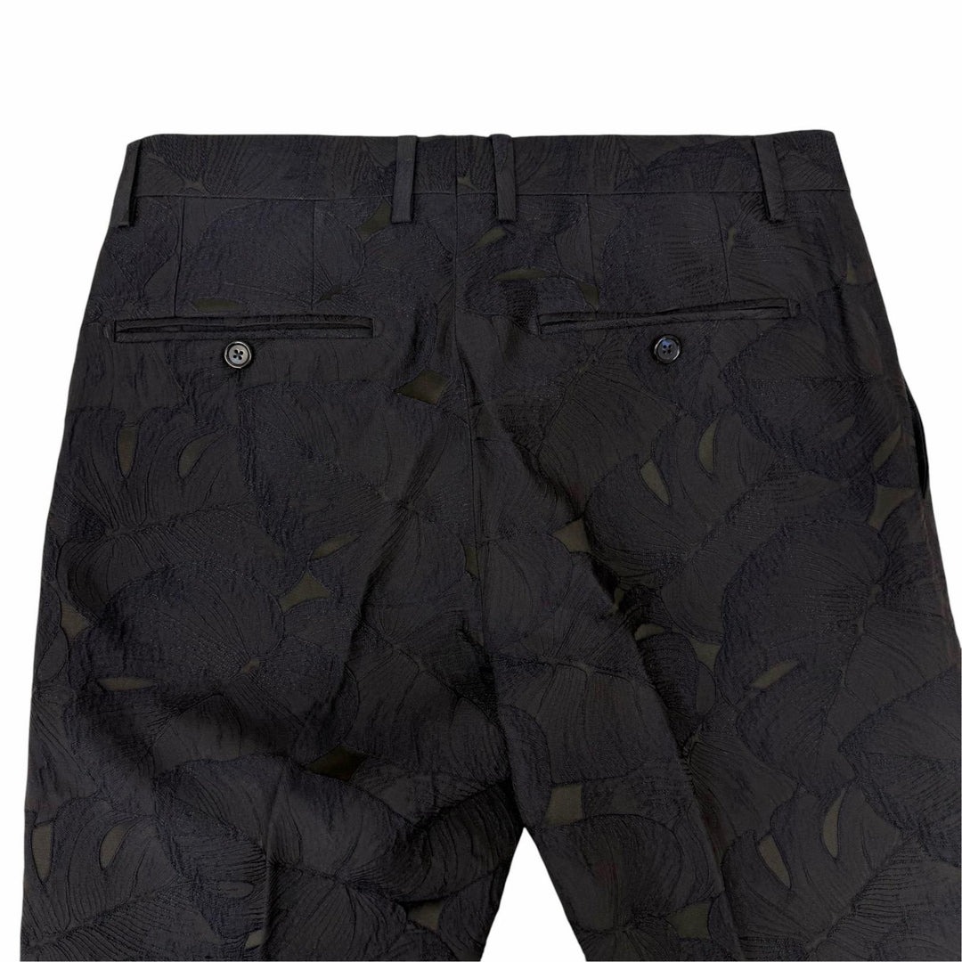 Great DOLCE&GABBANA suit MARTINI Leaf Embroidery Single Navy