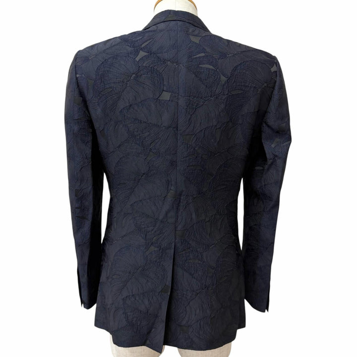 Great DOLCE&GABBANA suit MARTINI Leaf Embroidery Single Navy