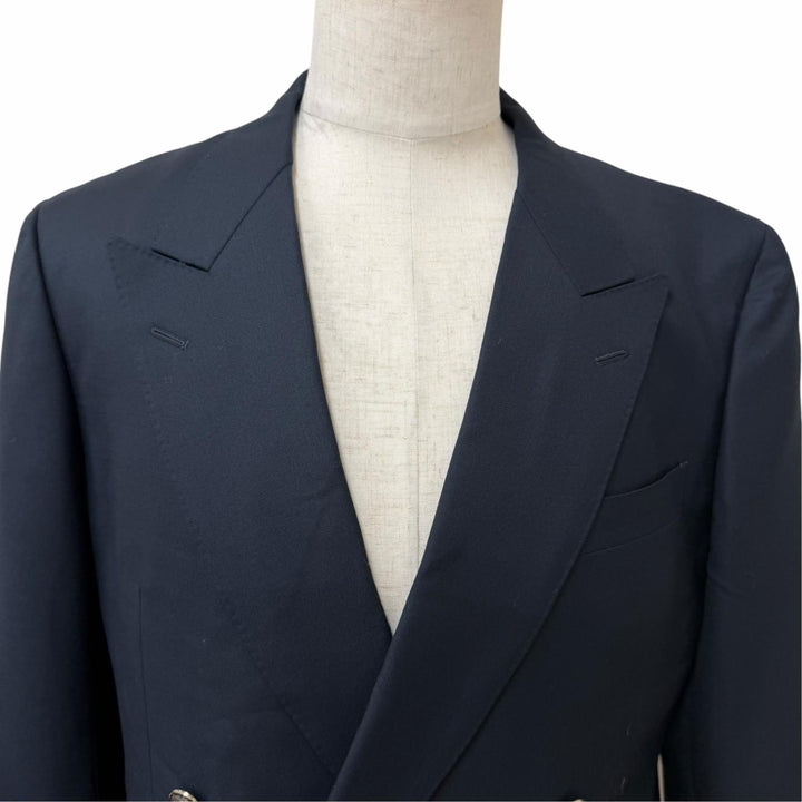 Excellent Burberrys suit PRESTIGE COLLECTION Double Navy system