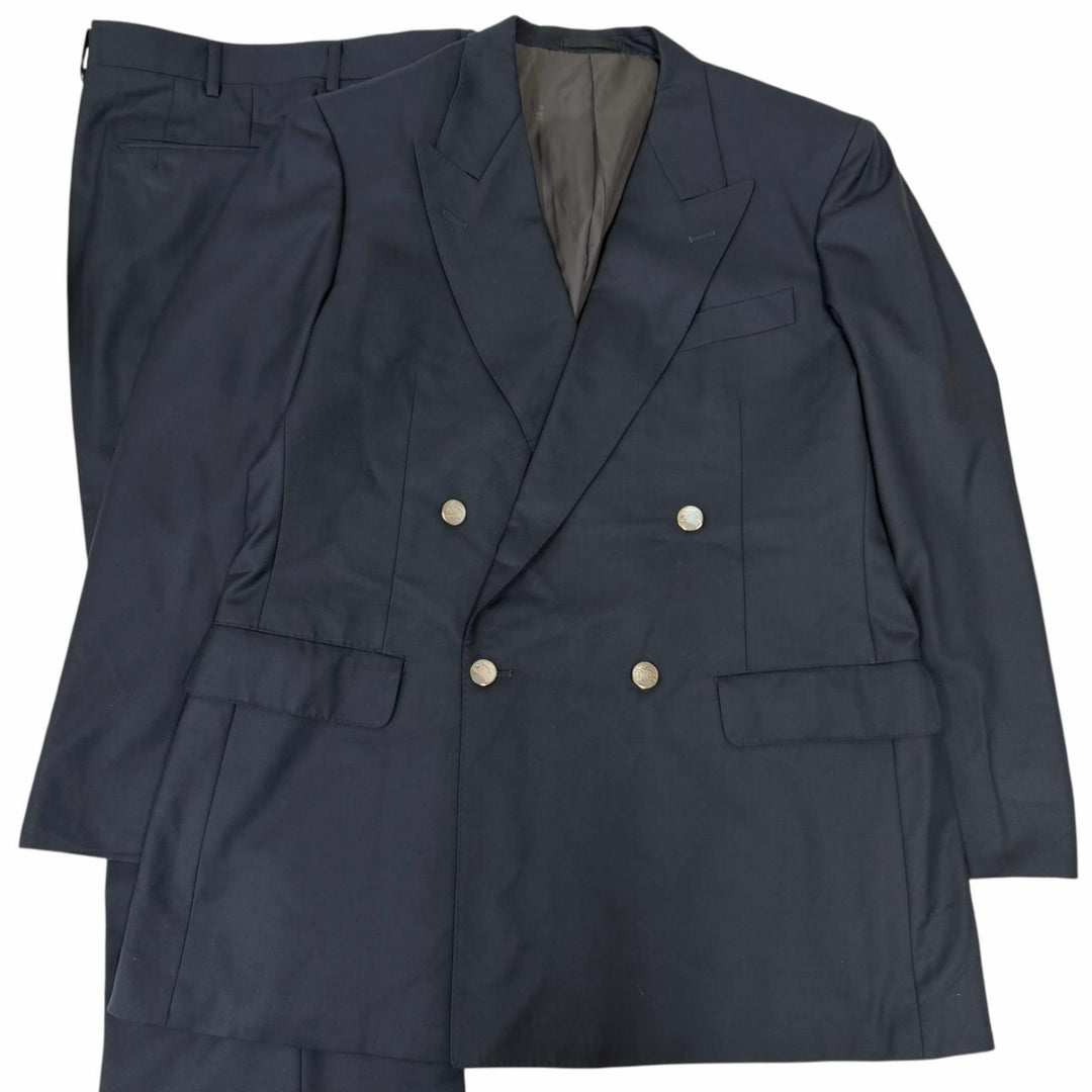 Excellent Burberrys suit PRESTIGE COLLECTION Double Navy system