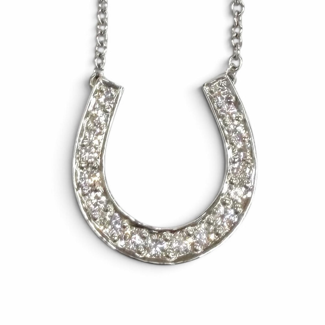 Excellent TIFFANY&Co. Necklace Horseshoe Silver PT950 Women