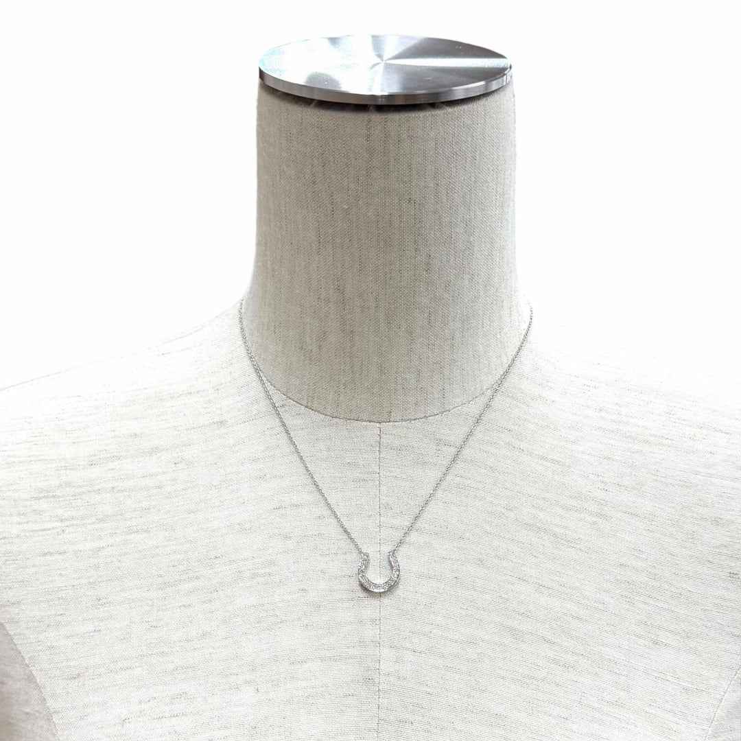 Excellent TIFFANY&Co. Necklace Horseshoe Silver PT950 Women