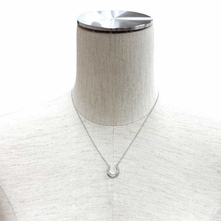 Excellent TIFFANY&Co. Necklace Horseshoe Silver PT950 Women