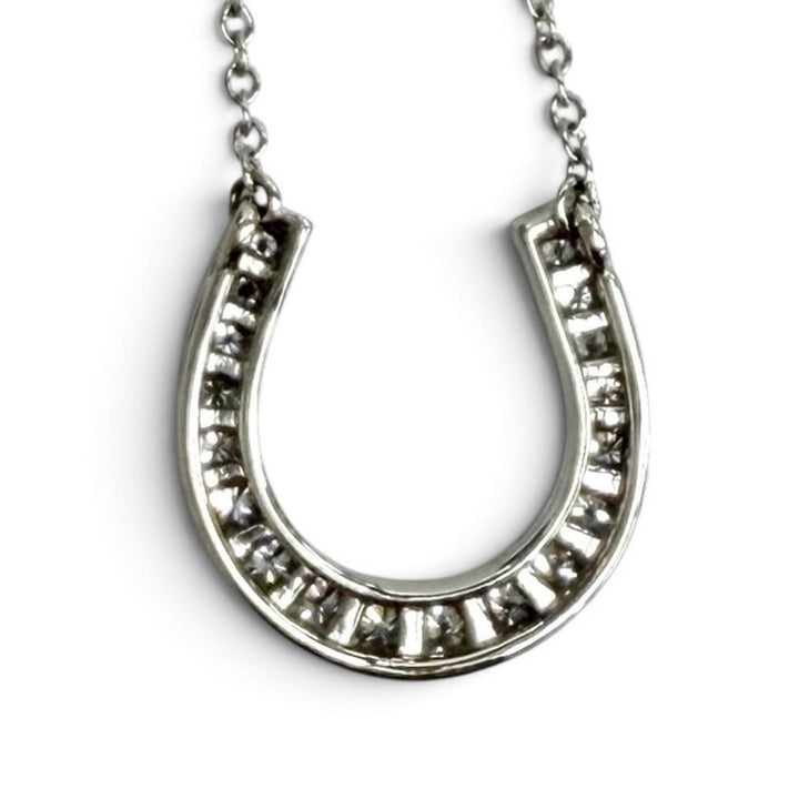 Excellent TIFFANY&Co. Necklace Horseshoe Silver PT950 Women