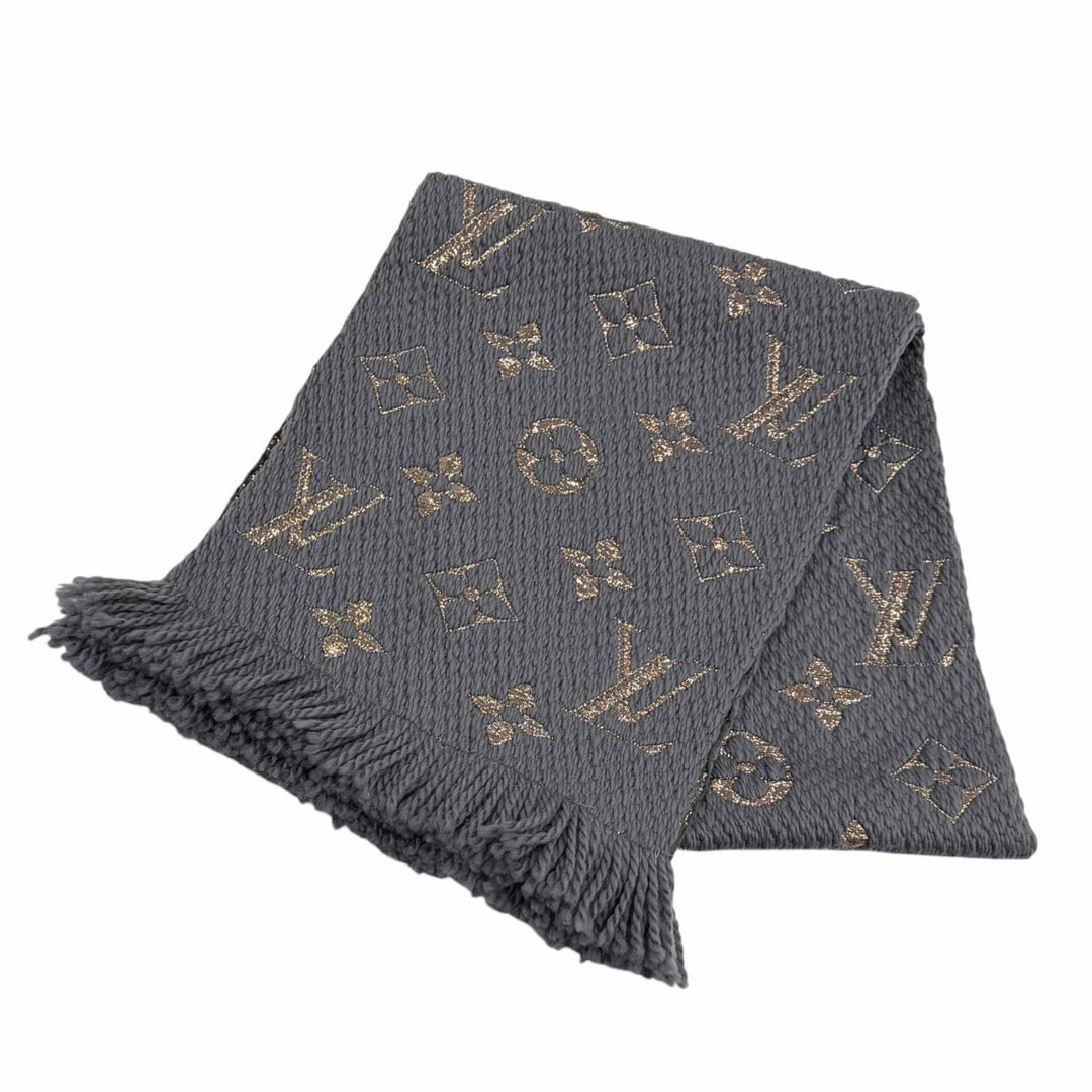 Great LOUIS VUITTON Scarf Escalp Logo Mania Shine wool Women M70467