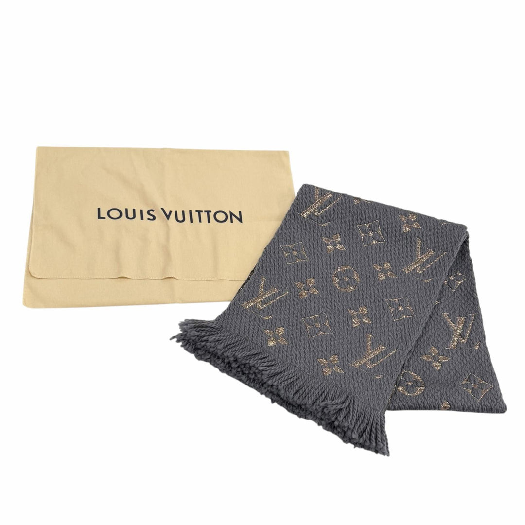 Great LOUIS VUITTON Scarf Escalp Logo Mania Shine wool Women M70467