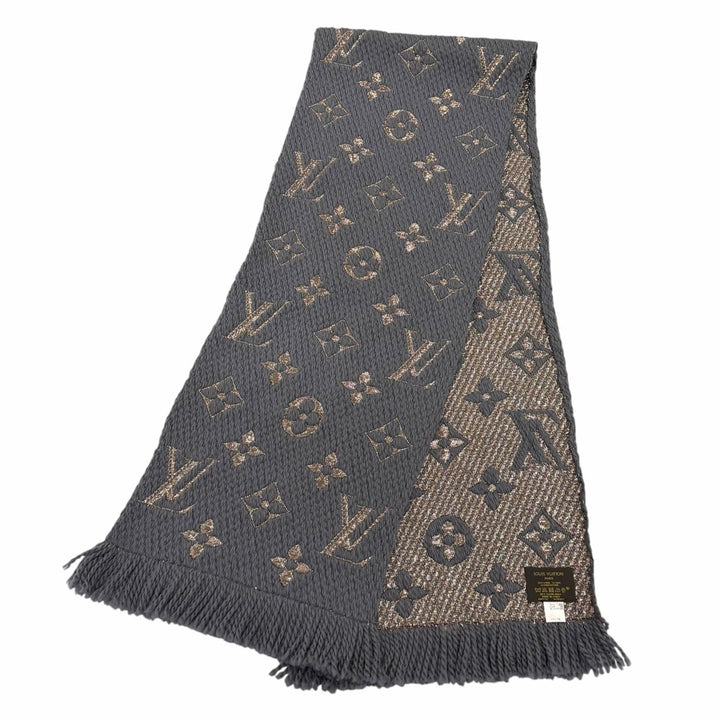 Great LOUIS VUITTON Scarf Escalp Logo Mania Shine wool Women M70467