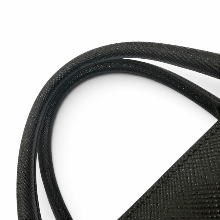 Excellent PRADA Tote Bag black Safiano leather mens 2VG101