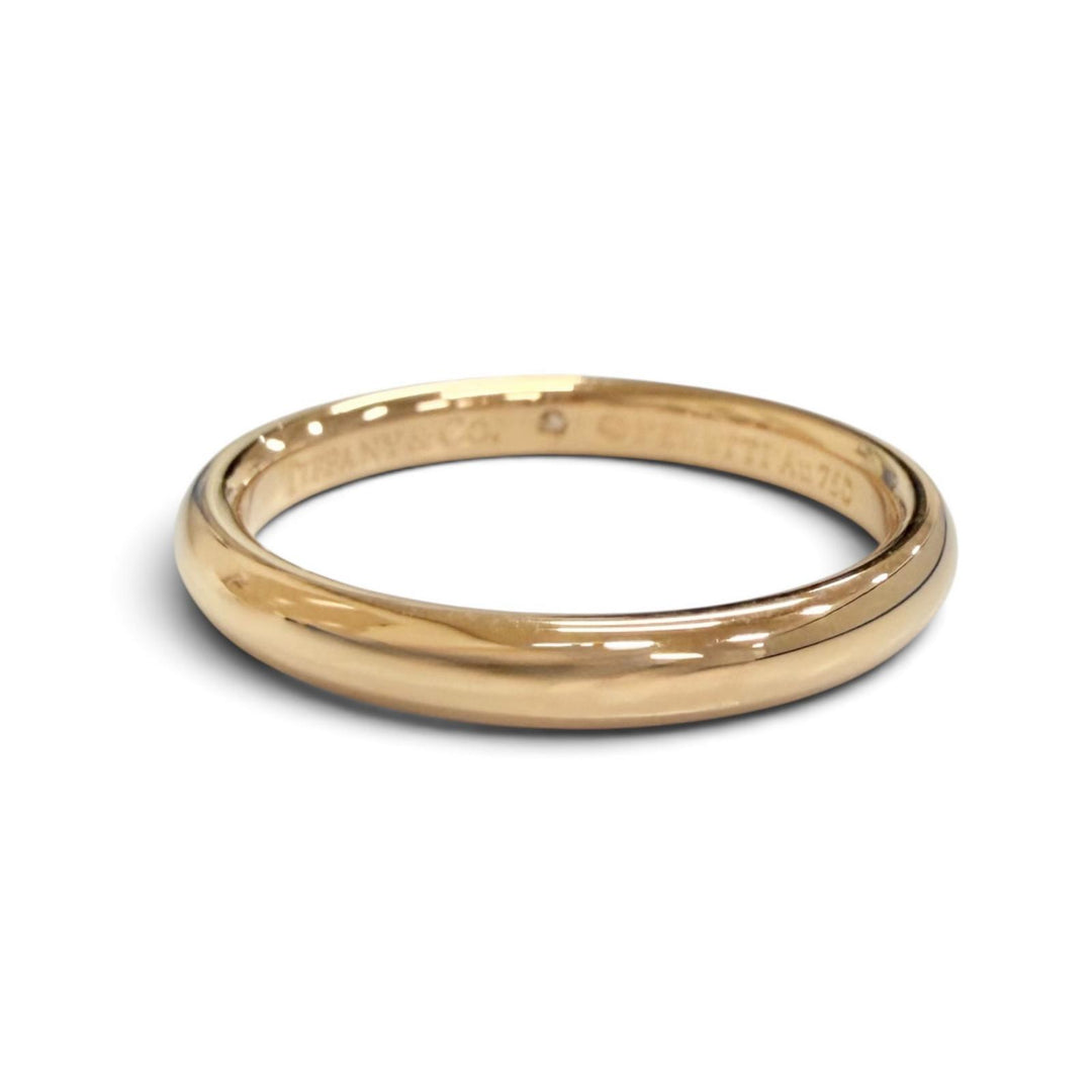 Excellent TIFFANY&Co. Ring ring Stacking band ring Ring with 1 diamond, 750 (PG)