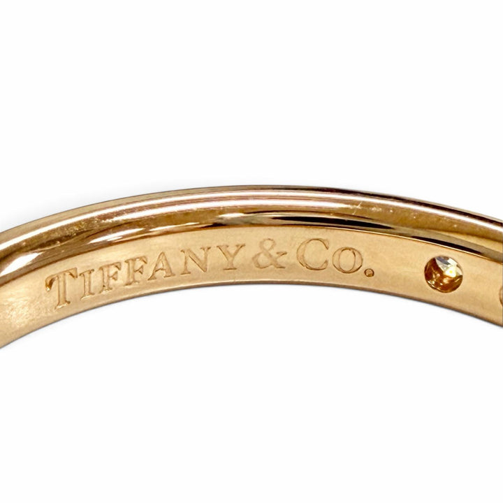 Excellent TIFFANY&Co. Ring ring Stacking band ring Ring with 1 diamond, 750 (PG)