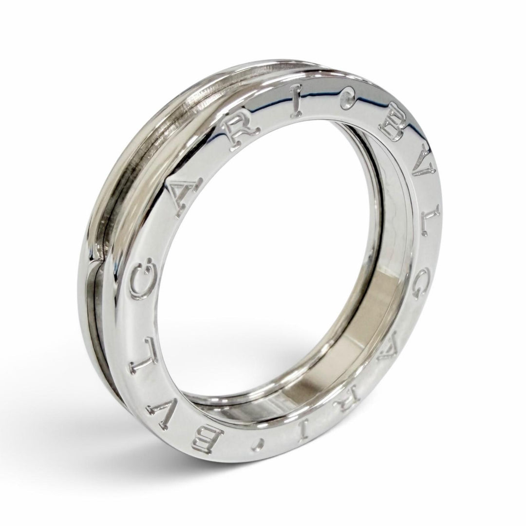 Excellent BVLGARI Ring ring B.zero1 1 band ring 750 WG White gold 750 mens