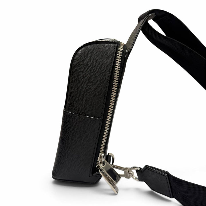 Excellent Valextra Sling bag black Calfskin Leather mens