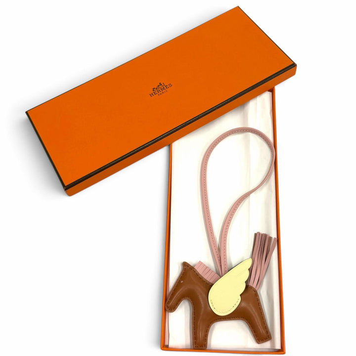 Excellent HERMES Bag charm Rodeo Charm Pegasus PM leather Women