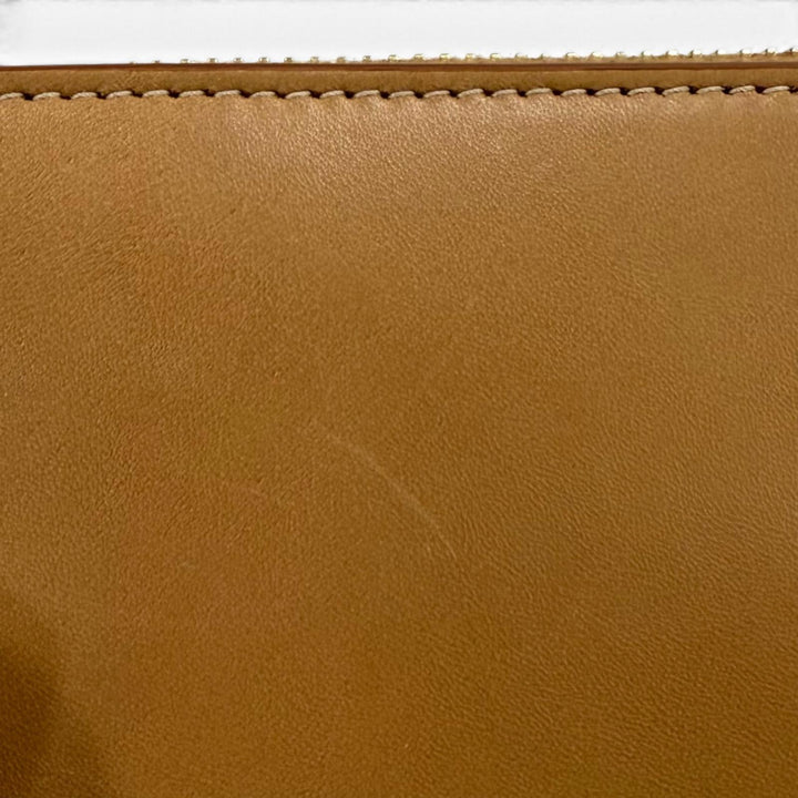 Pristine SAINT LAURENT PARIS Purse light brown leather Women 687054
