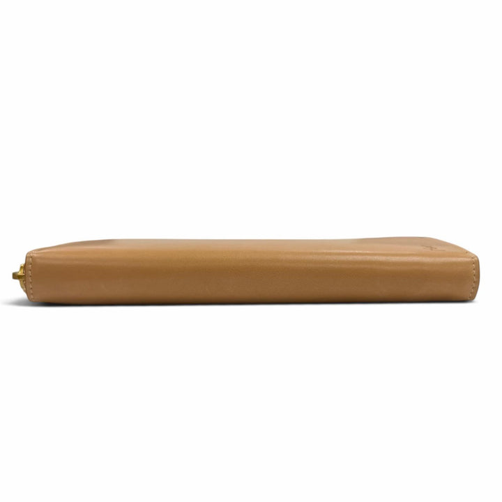 Pristine SAINT LAURENT PARIS Purse light brown leather Women 687054