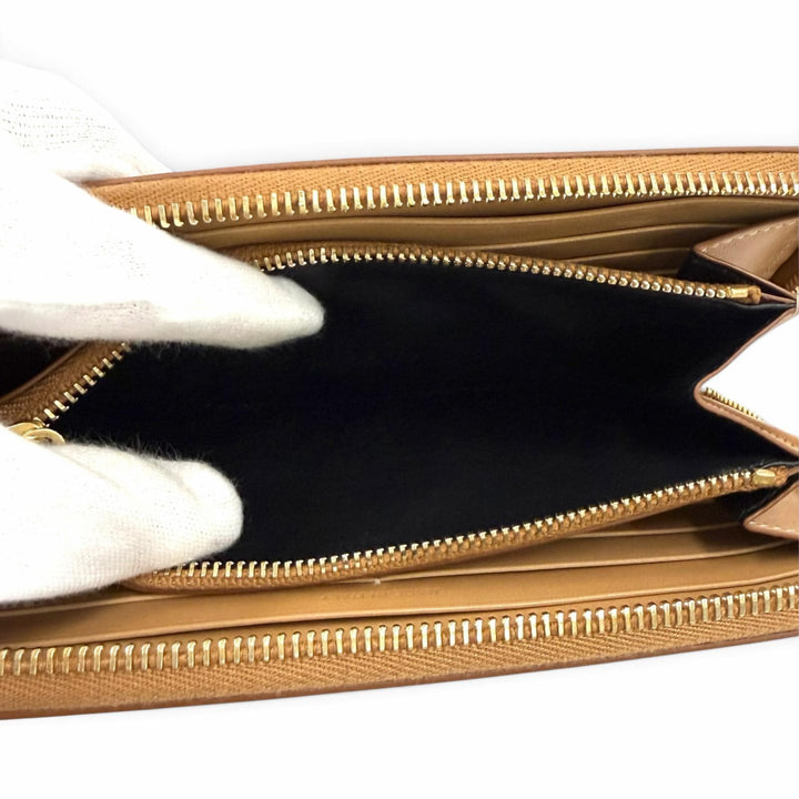 Pristine SAINT LAURENT PARIS Purse light brown leather Women 687054