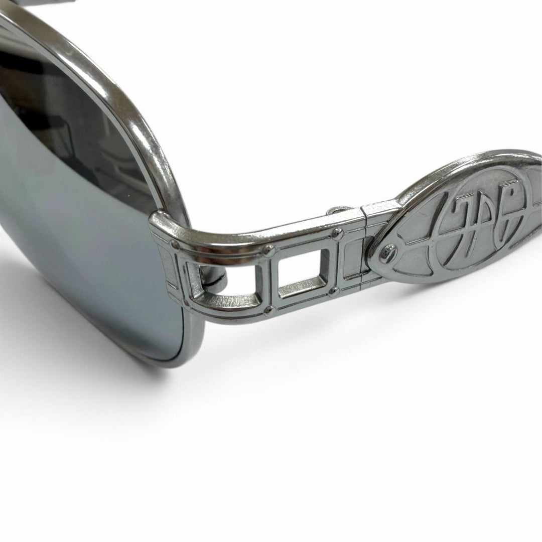 Excellent JEAN-PAUL GAULTIER sunglasses mirror lens eyewear Silver mens 58-6112