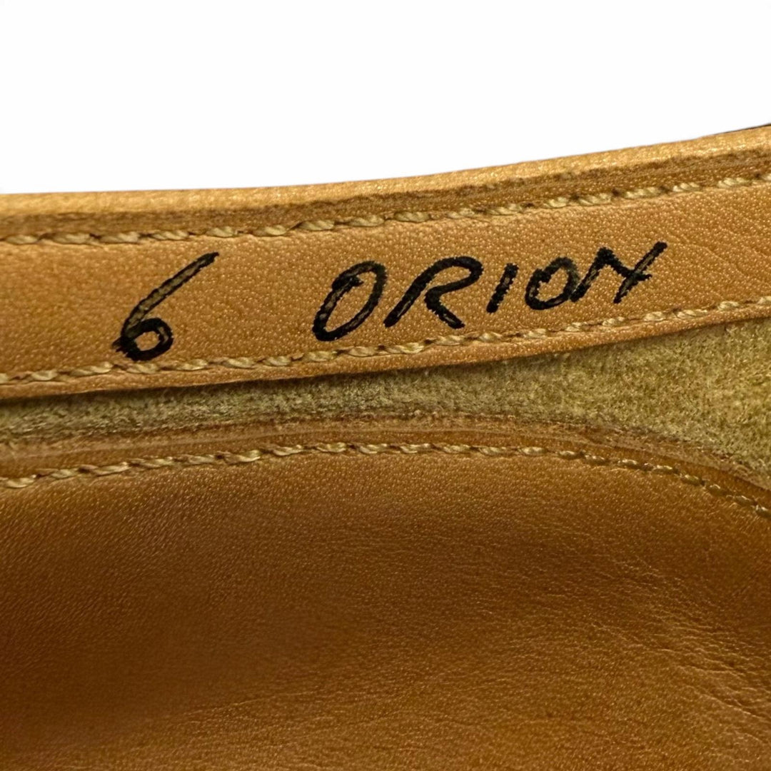 Great John Lobb Dress shoes V-front plain toe beige Nubuck Leather mens 6