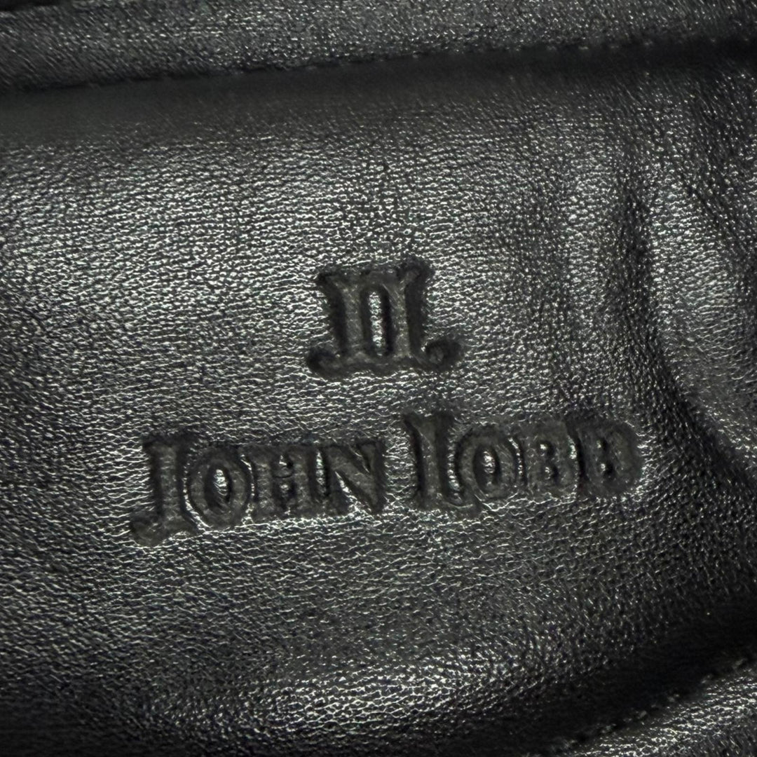 Pristine John Lobb Room shoes slippers black leather mens 41