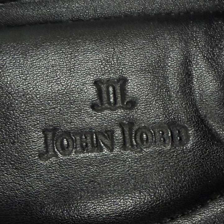 Pristine John Lobb Room shoes slippers black leather mens 41