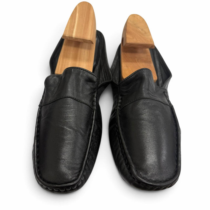 Pristine John Lobb Room shoes slippers black leather mens 41