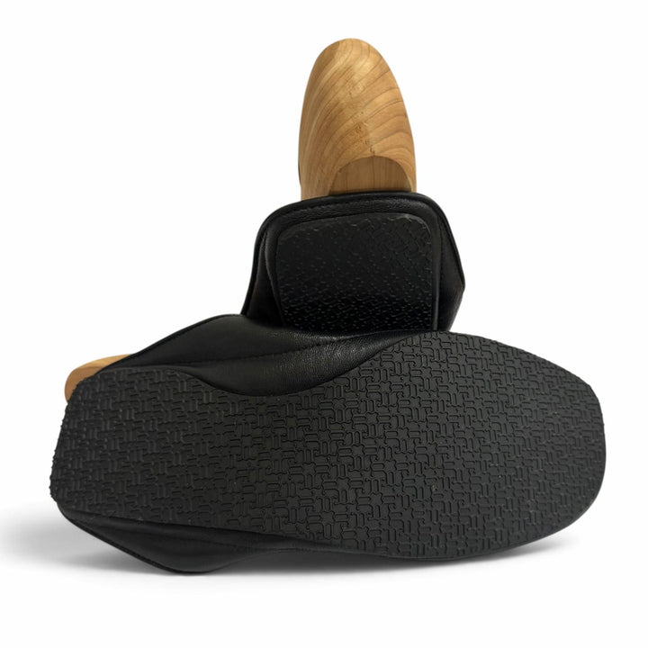 Pristine John Lobb Room shoes slippers black leather mens 41