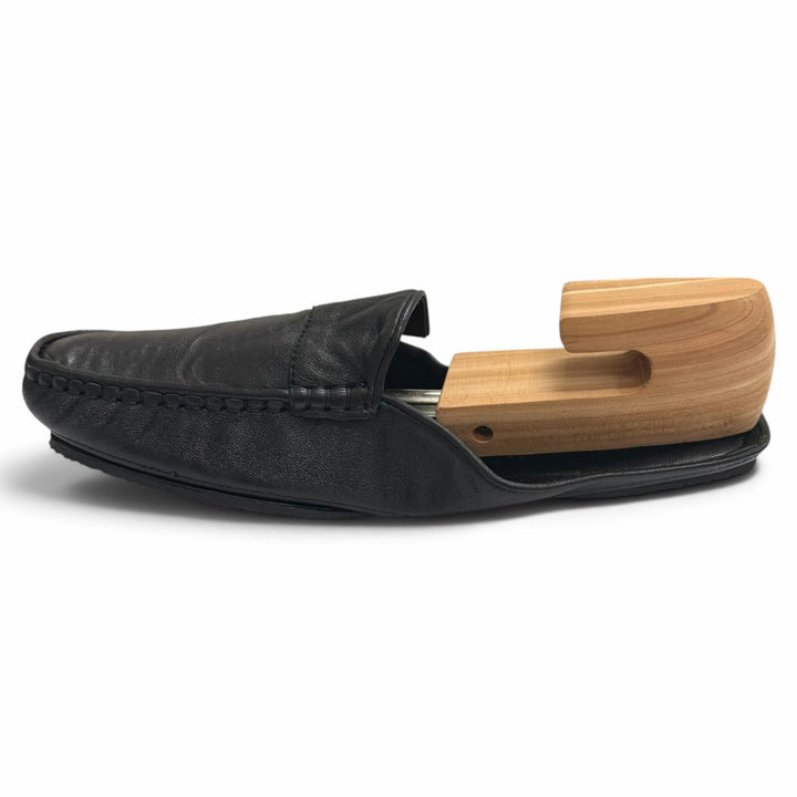 Pristine John Lobb Room shoes slippers black leather mens 41