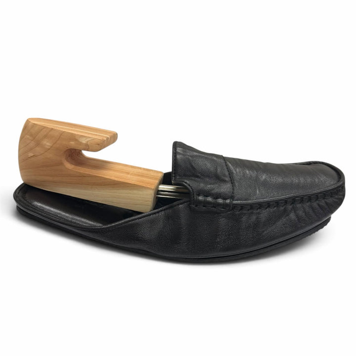 Pristine John Lobb Room shoes slippers black leather mens 41
