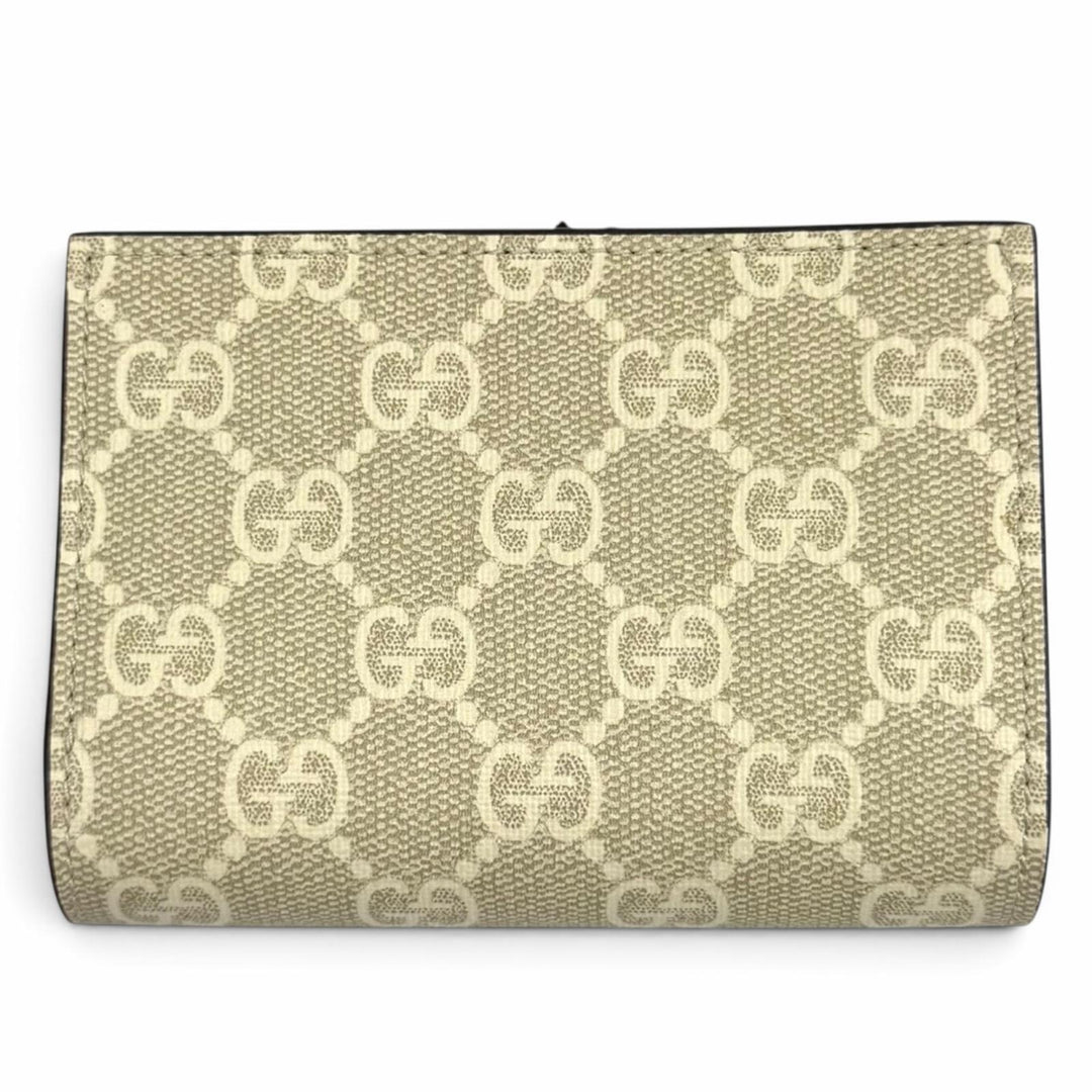 Pristine GUCCI Bifold Wallet Double G Bicolor Small Wallet GG Supreme 841360