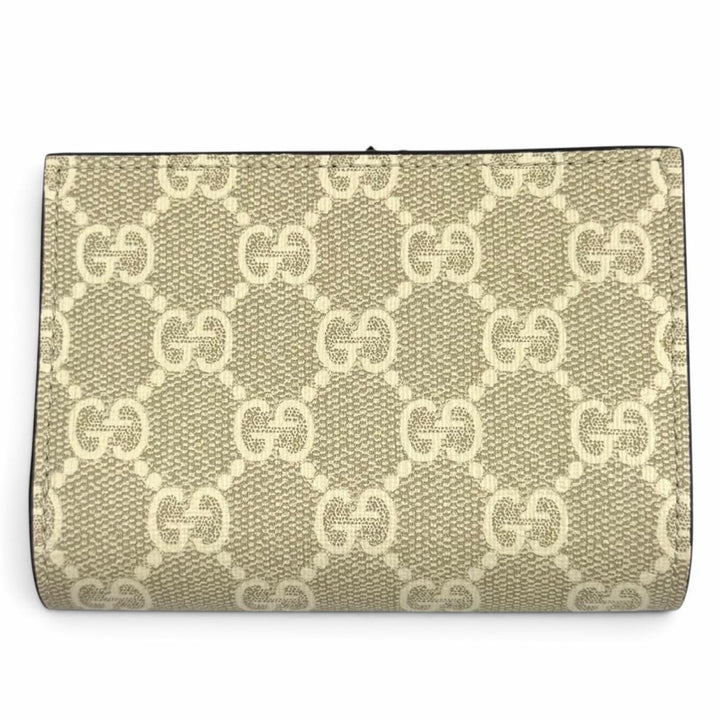 Pristine GUCCI Bifold Wallet Double G Bicolor Small Wallet GG Supreme 841360