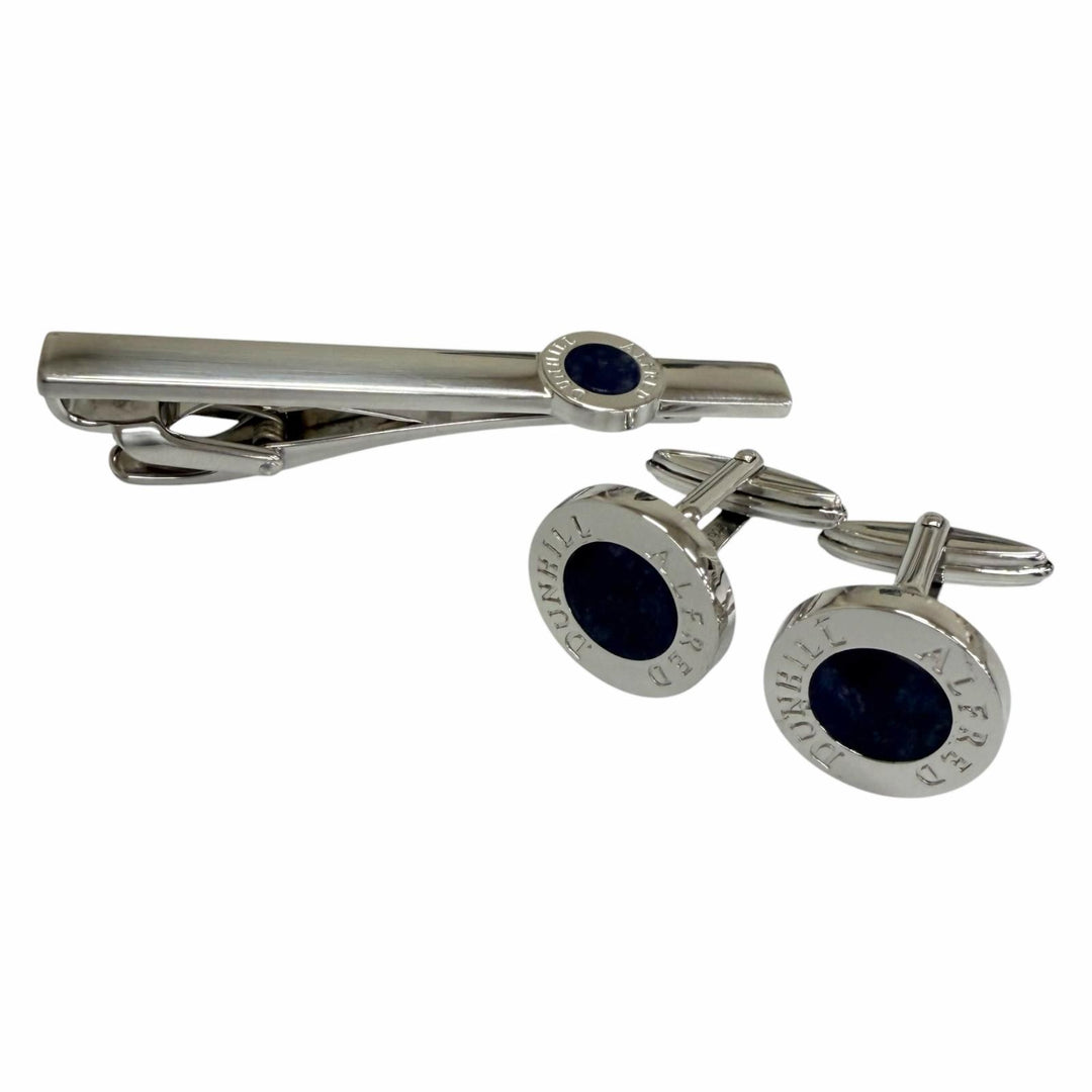 Great Dunhill Cufflinks cufflinks Nek Tie pin set Silver SV925 mens