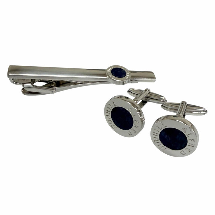 Great Dunhill Cufflinks cufflinks Nek Tie pin set Silver SV925 mens
