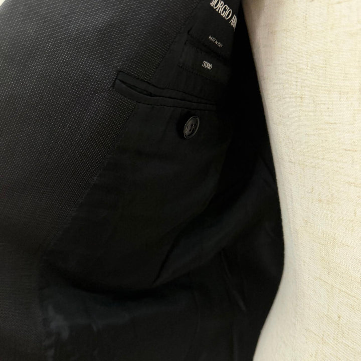 Excellent DIOR tailored jacket Oblique lining black wool mens 48 923C216D4739