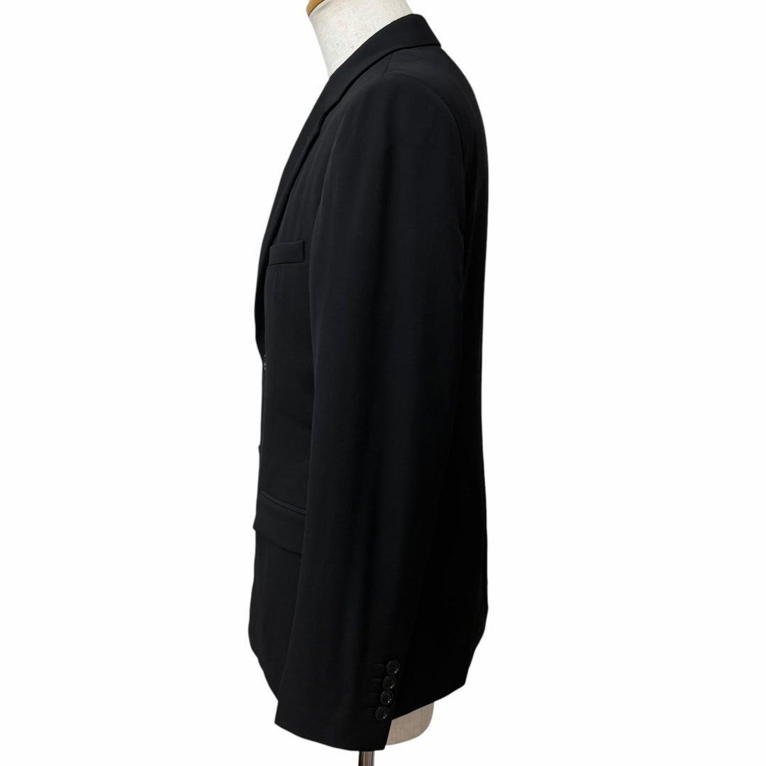Excellent DIOR tailored jacket Oblique lining black wool mens 48 923C216D4739