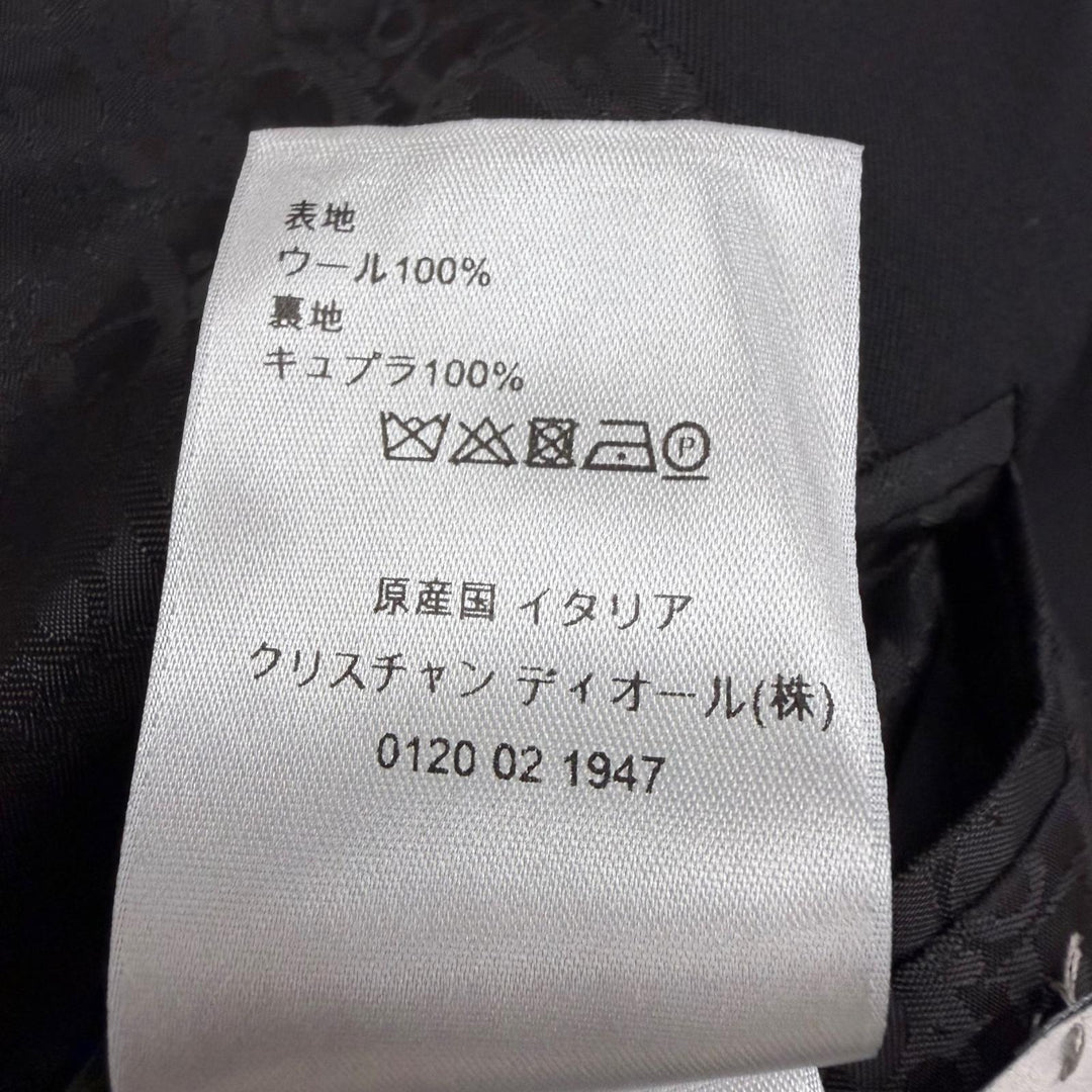 Excellent DIOR tailored jacket Oblique lining black wool mens 48 923C216D4739