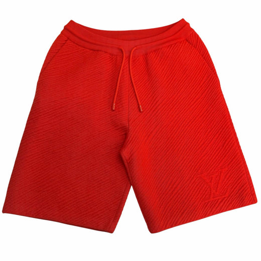 Pristine LOUIS VUITTON Shorts LV logo Red wool mens XL