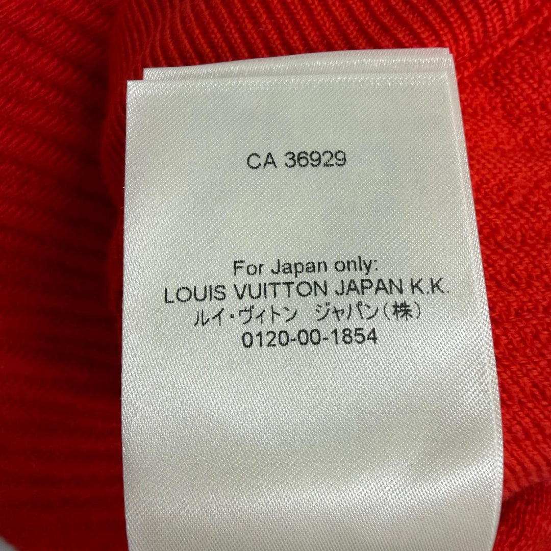 Pristine LOUIS VUITTON Shorts LV logo Red wool mens XL