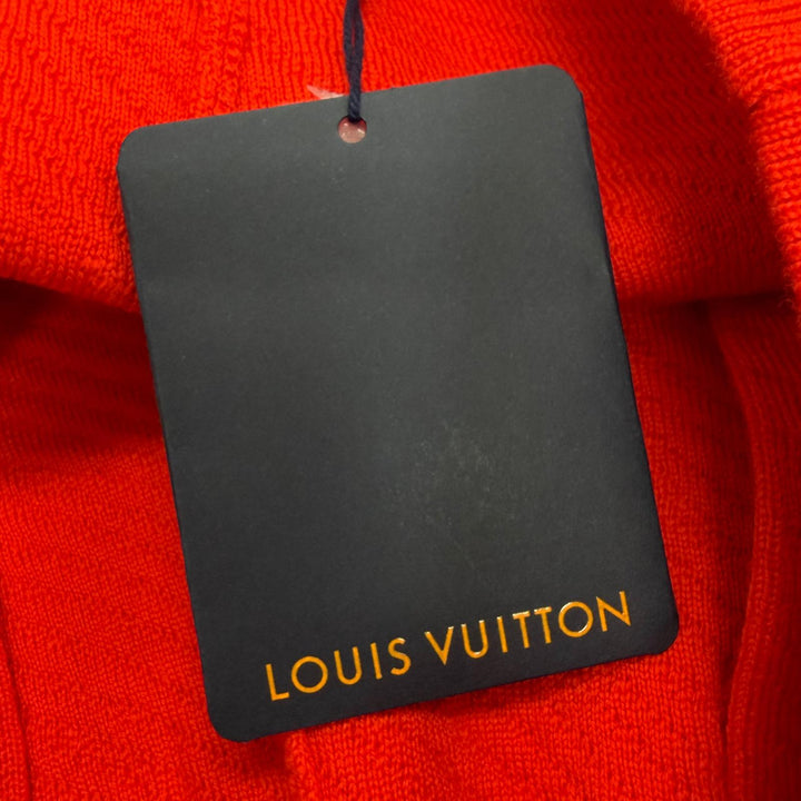 Pristine LOUIS VUITTON Shorts LV logo Red wool mens XL