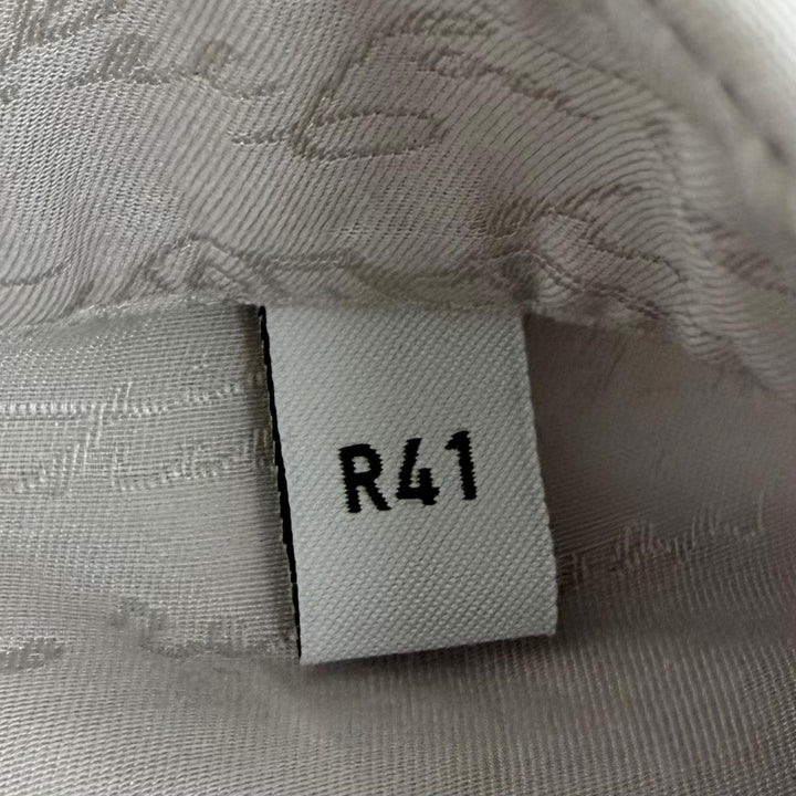 Pristine BERLUTI Long sleeve shirt Andy Calligraphy script Ice gray silk