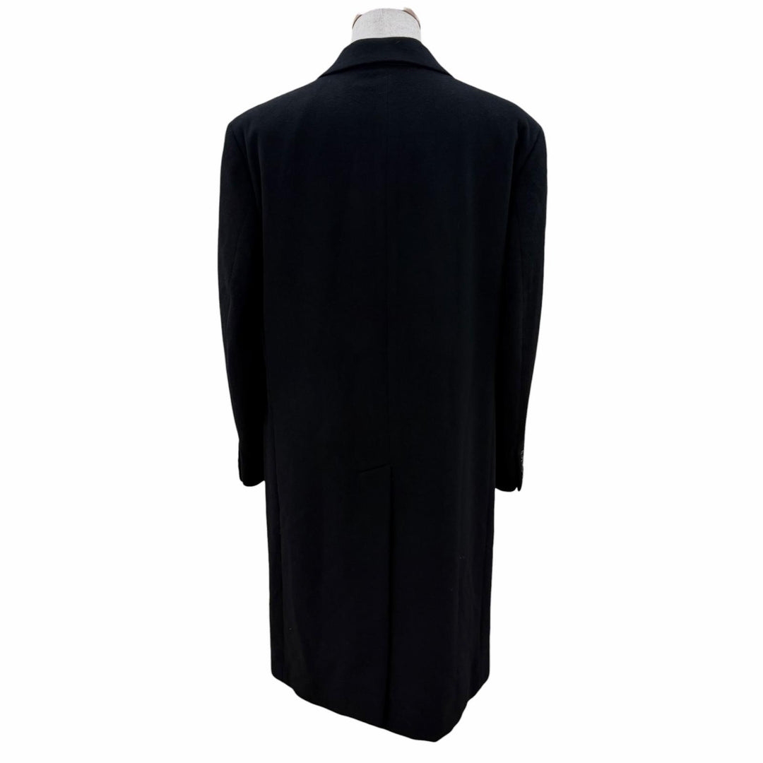 Great BURBERRY LONDON Chester coat Logo button black cashmere mens