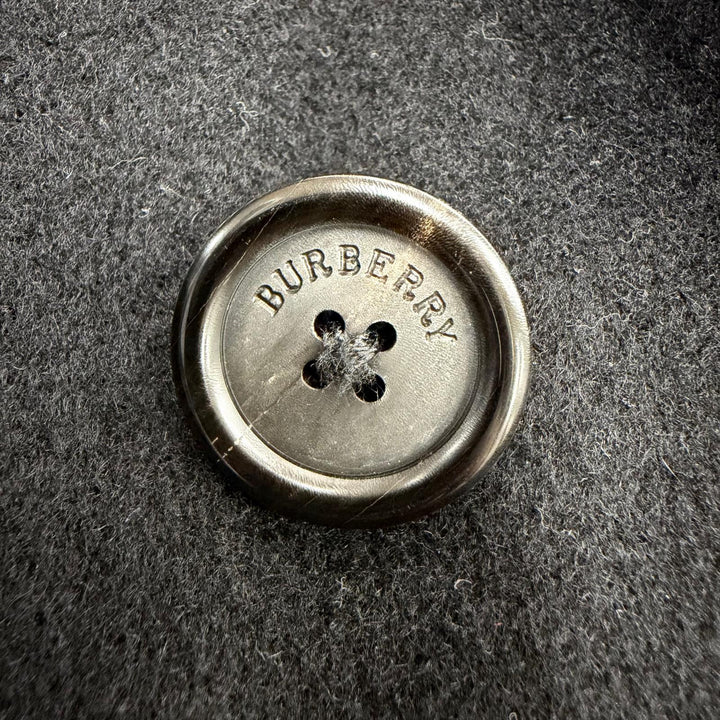 Great BURBERRY LONDON Chester coat Logo button black cashmere mens