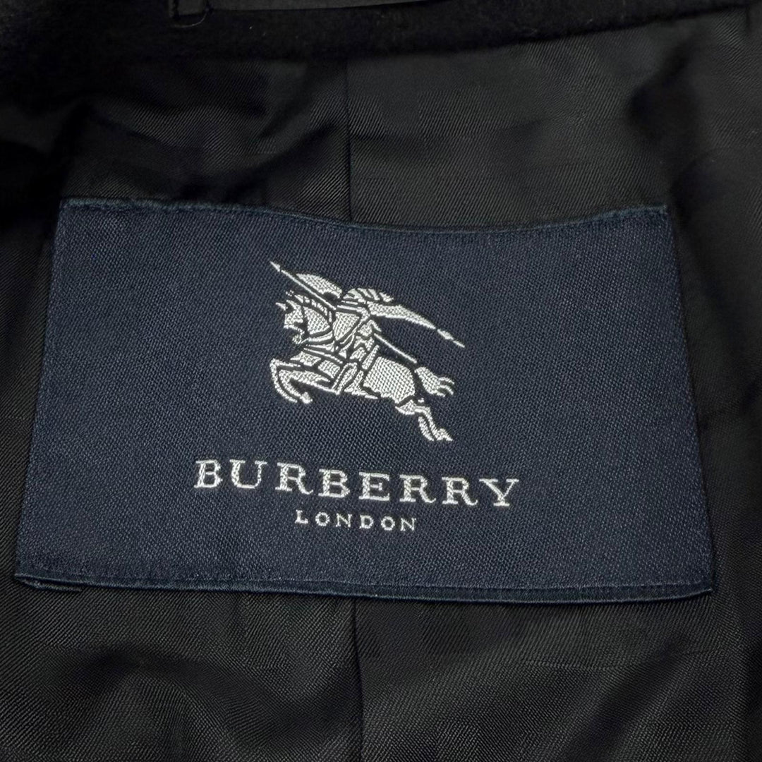 Great BURBERRY LONDON Chester coat Logo button black cashmere mens
